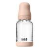 BIBS Glass Boheme Baby Bottle Round Latex 120 ml. Slow Flow Blush - 1 stk.