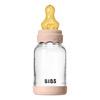 BIBS Glass Boheme Baby Bottle Round Latex 120 ml. Slow Flow Blush - 1 stk.