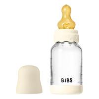 BIBS Glass Boheme Baby Bottle Round Latex 120 ml. Slow Flow Ivory - 1 stk.
