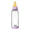 BIBS Glass Boheme Baby Bottle Round Latex 240 ml. Medium Flow Violet Sky - 1 stk.
