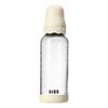 BIBS Glass Boheme Baby Bottle Round Latex 240 ml. Medium Flow Ivory - 1 stk.