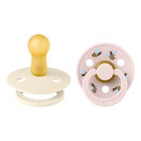 BIBS Studio Colour Bumblebee Latex Ivory Mix - 2 stk - Str. 2