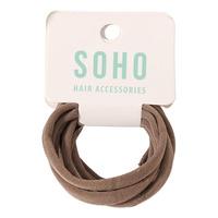 SOHO Alena Hårelastikker Brun - 6 stk.