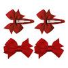 SOHO Ayla Sløjfe Hårspænder Cherry Red - 4 stk.