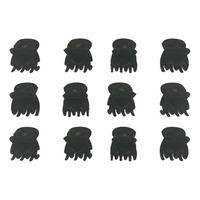 SOHO Lucca Mini Hårklemmer Sort - 12 stk.