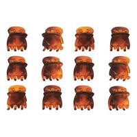 SOHO Lucca Mini Hårklemmer Brun - 12 stk.