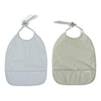 Filibabba Hagesmæk m. bindebånd 2-pak - Pearl Blue + Desert Sage - 1 stk.