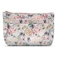 Gillian Jones 3-rums kosmetiktaske rosa storblomstret print - 1 stk.