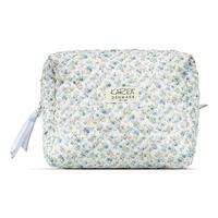 Karen Toilettaske i blå småblomstret quilt - 1 stk.