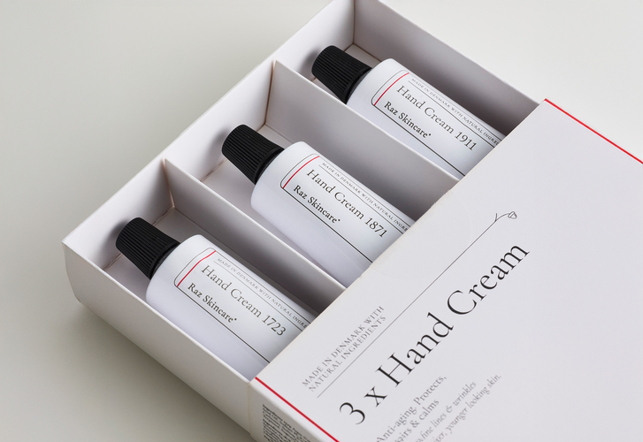 H Raz M Køb Raz Skincare New & Improved Hand Cream - 25 x 3 ml.