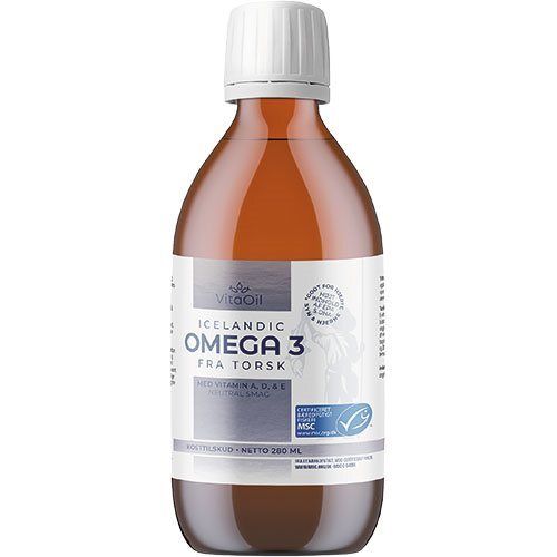 VitaOil Icelandic Omega 3 Fra Torsk - 240 ml.