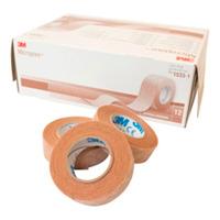 Micropore Kirurgisk Tape 2,5 cm x 9,1 m - beige - 12 stk.