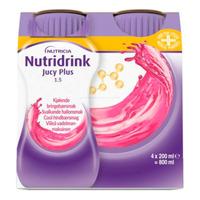 Nutridrink Jucy Plus 4 x 200 ml - Cool hindbær