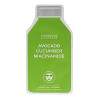 YEAUTY Ansigtsmaske Avocado/Cucumber/Niacinamide - 1 stk.