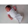Woombie Swaddle Sock svøbepose uden lynlås, grå/hvide striber (0–3 mdr.) – 1 stk.