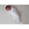 Woombie Swaddle Sock svøbepose uden lynlås, grå/hvide striber (0–3 mdr.) – 1 stk.