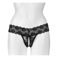 NORTIE Manja Bundløs Blonde G-Streng - Sort - S/M