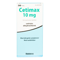Cetimax 10 mg. - 30 tabletter