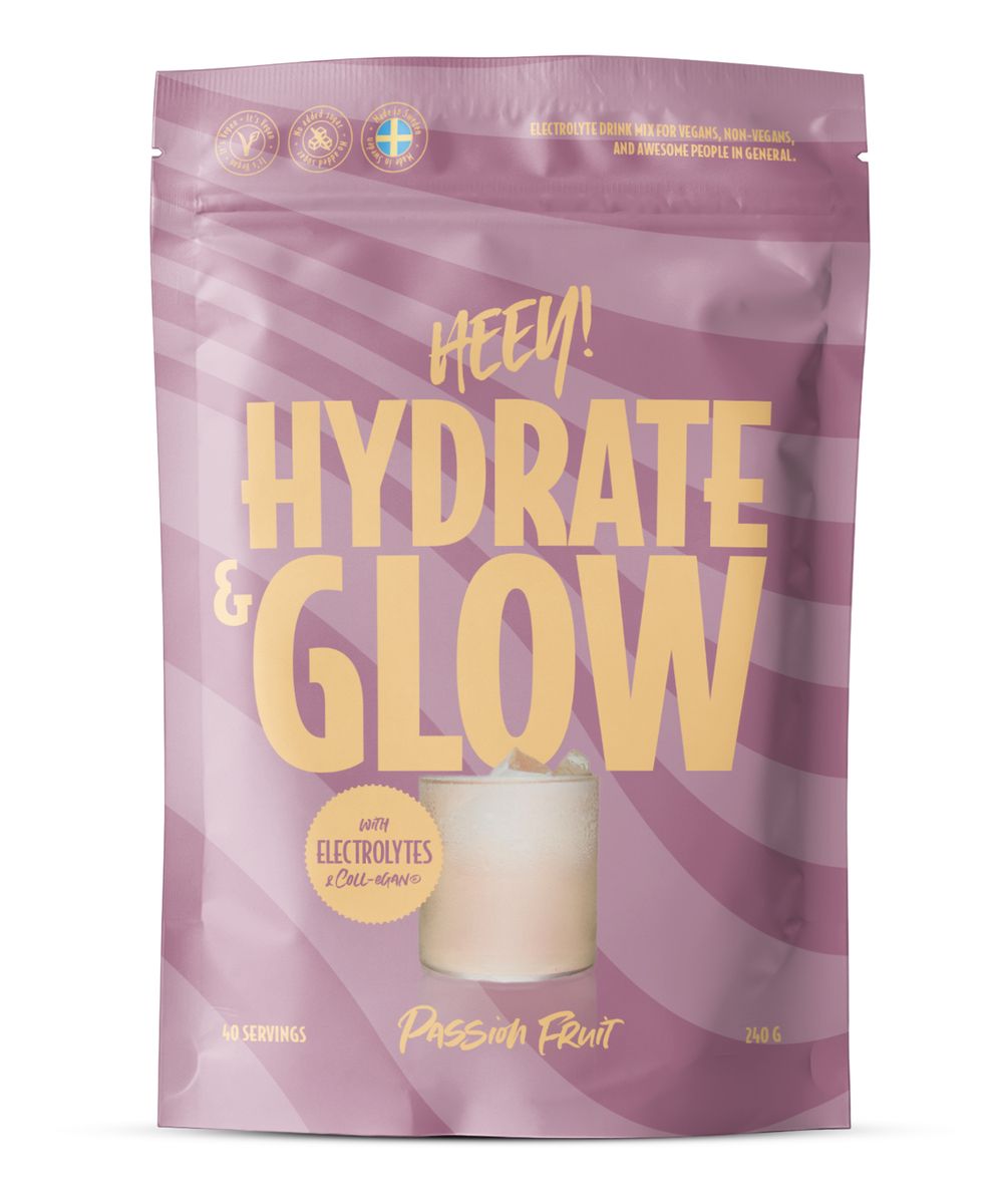 Heey! Hydrate & Glow Electrolytes + Coll-egan® - Passionfruit - 240 g.