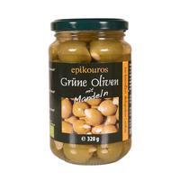 Rømer Natur Produkt Græske Grønne Oliven Ø - 320 g. - Med mandler