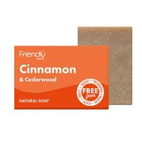 Friendly Sæbebar med Kanel & Cedertræ  - 1 stk.