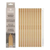 Suztain Bambus Sugerør 5 mm inkl. rengøringsbørste - 12 stk.
