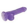 Baseks Glitter Lilla Dildo Med Kugler 21,5 cm