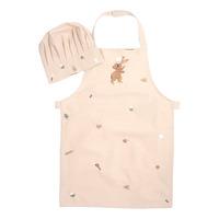 Filibabba Forklæde og kokkehue m. broderi GOTS - Wonderful Winter - Hare - 1 stk.