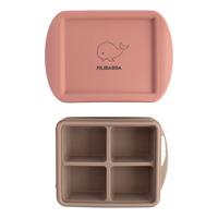 Filibabba Frysebakke til babymad 4x65 ml - 2-pak - Rose Mix - 2 stk.