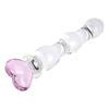 Baseks Heart Beaded Glas Dildo