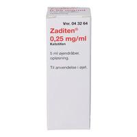 Zaditen 2care4 0,25 mg/g øjendråber - 5 ml.