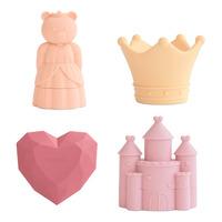 Mushie Mold Free Bath Play Set - Princess - 1 stk.