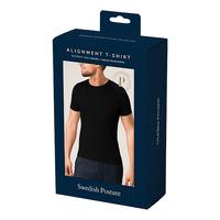 Swedish Posture T-shirt Alignment Cotton Black mand - Flere størrelser