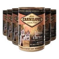 Carnilove Vådfoder til hvalp - laks & kalkun - 6 x 400 g.