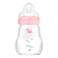MAM Glassutteflaske 170 ml, 0+ mdr. - Lyserød