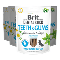 Brit Dental Stick, kamille & salvie - 4 poser