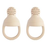 Mushie Silikone Fresh Food Feeder (Shifting Sands) - 2 stk.