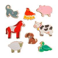 Mushie Wooden Puzzle - Farm - 1 stk.