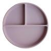 Mushie Silikone Tallerken Rumdelt Soft Lilac - 1 stk.