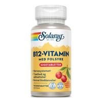 Solaray B12-vitamin m. folsyre - 90 sugetabl.