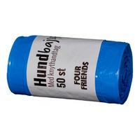 FourFriends hundposer m. håndtag, blå - 50 stk.