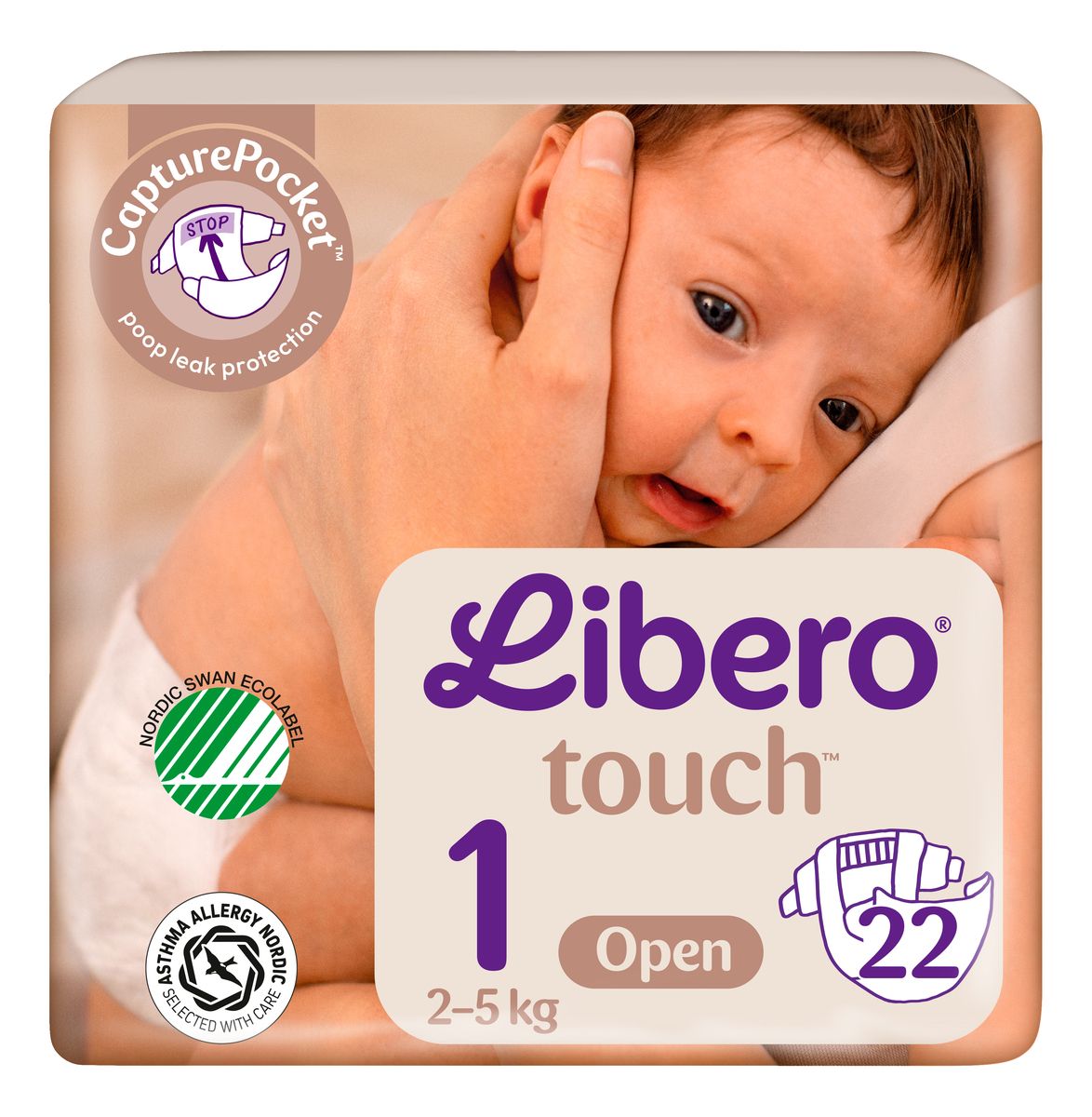 Denmark product data sample: Libero Touch 1 2-5 kg. - 22 stk.