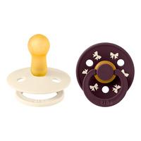 BIBS Colour Latex Holiday Bow - Ivory/Plum - Str. 2