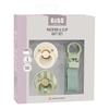 BIBS Pacifier & Clip Gift Set - Sage - 1 sæt