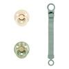 BIBS Pacifier & Clip Gift Set - Sage - 1 sæt