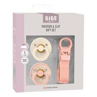 BIBS Pacifier & Clip Gift Set - Blush - 1 sæt