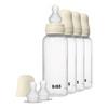 BIBS Baby Bottle Round Silicone 270 ml Ivory - 4 stk.