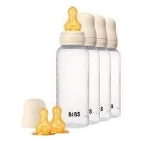 BIBS Baby Bottle Round Latex 270 ml Ivory - 4 stk.