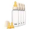 BIBS Baby Bottle Round Latex 270 ml Ivory - 4 stk.