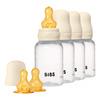BIBS Baby Bottle Round Latex 150 ml Ivory - 4 stk.